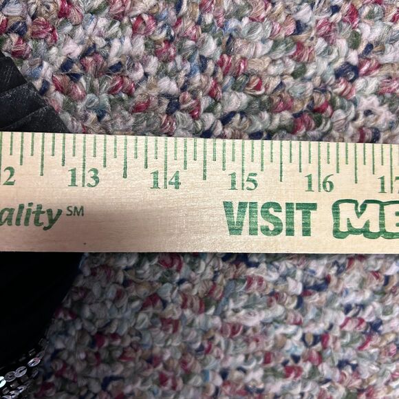 Betsy & Adam Black One Shoulder Long Formal Gown with Silver Bead Detail Size 6 - Picture 13 of 15